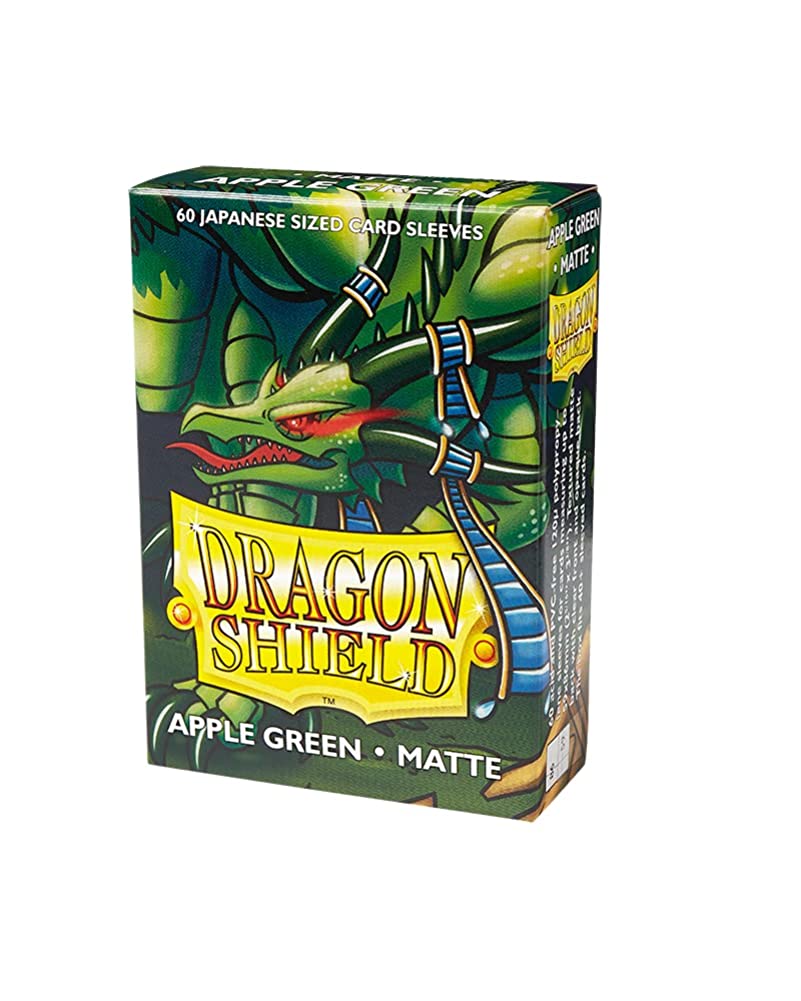 Arcane Tinmen Dragon Shield Japanese Size Sleeves – Matte Apple Green 60CT - Card Sleeves Smooth & Tough - Compatible with Pokemon, Yu-Gi-Oh!, & More– TCG, OCG,ART11118