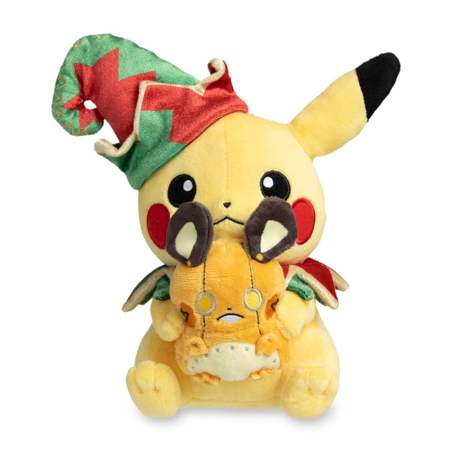Pokemon Center: Pikachu and Robot Dedenne Toy Pokemon Holiday Workshop Poké Plush, 8 ¾ Inch