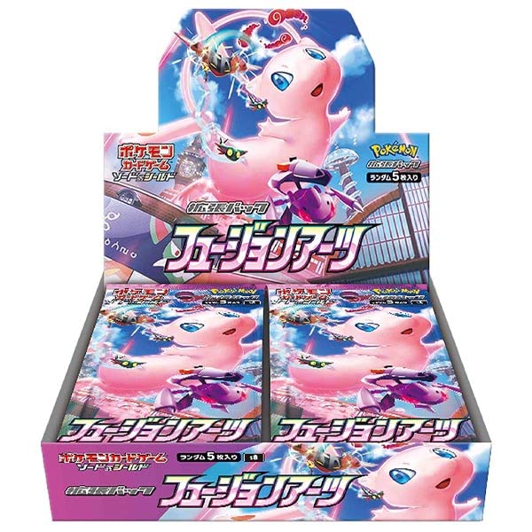 Pokemon TCG Fusion Arts Japanese Booster Box Sword & Shield Expansion Pack 30 Packs (1 Pack 5 Cards)