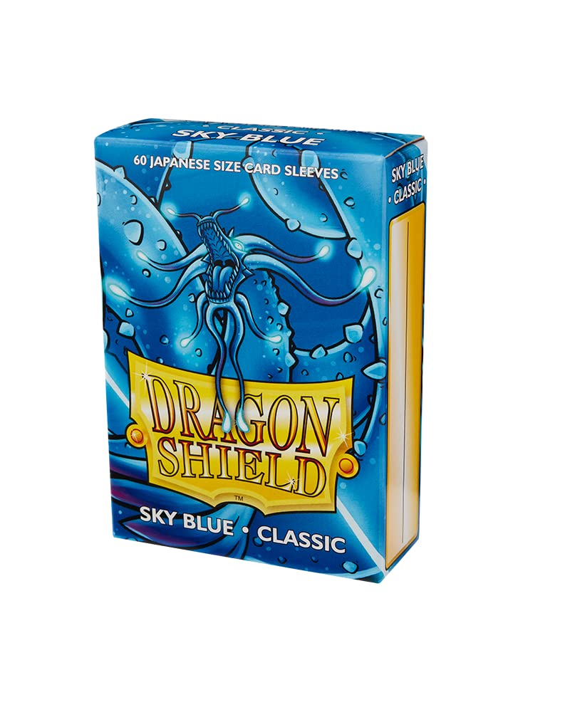 Arcane Tinmen Dragon Shield Japanese Size Card Sleeves Sky Blue 60CT Card Sleeves are Smooth & Tough Compatible with Pokemon, Yu-Gi-Oh!, and More, (AT-10619)