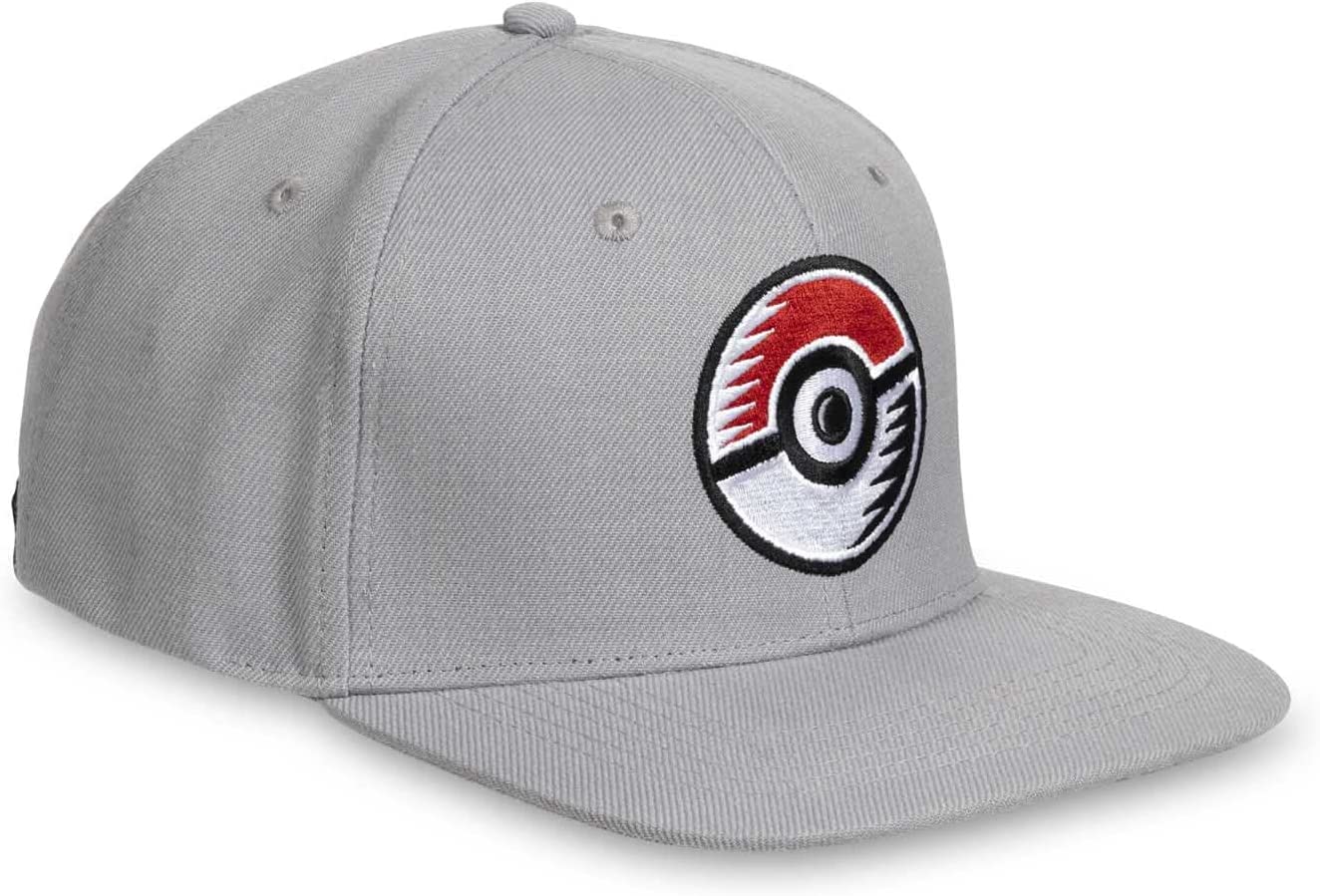 Pokemon Center Flat-Bill Hat - Poké Ball Gray
