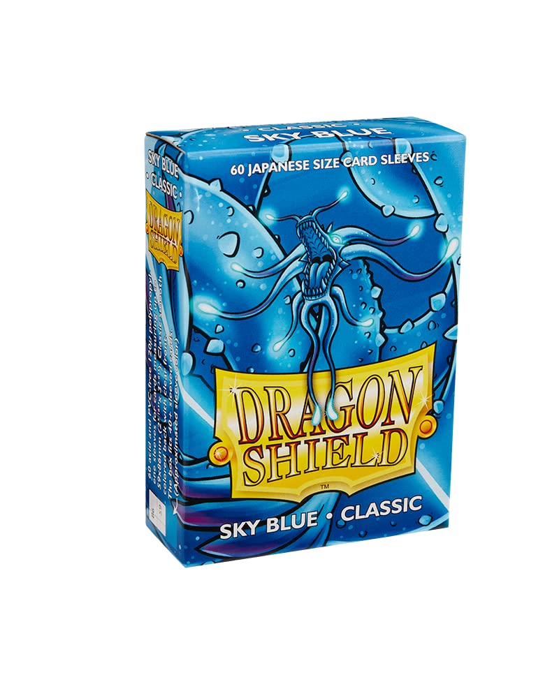 Arcane Tinmen Dragon Shield Japanese Size Card Sleeves Sky Blue 60CT Card Sleeves are Smooth & Tough Compatible with Pokemon, Yu-Gi-Oh!, and More, (AT-10619)