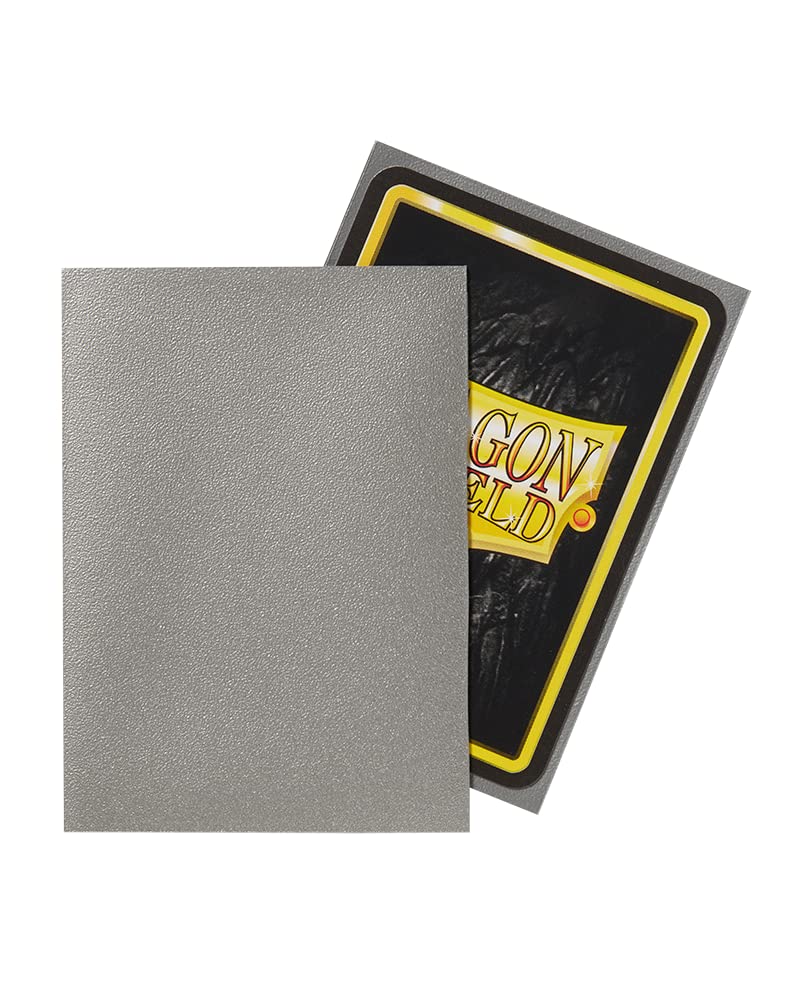 Dragon Shield Standard Size Sleeves Matte Silver 100CT - Card Sleeves are Smooth & Tough