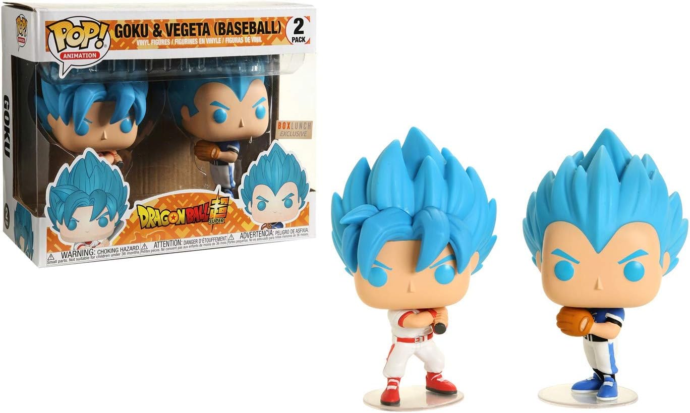 Funko Pop! Animation: Dragon Ball Super – Goku & Vegeta (Baseball) 2 Pack (Box Lunch Exclusive)