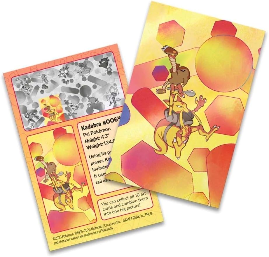 Pokemon TCG: Scarlet & Violet—151 Mini Tin – Kadabra and Hitmonlee (2 Booster Packs, 1 Coin & 1 Art Card)