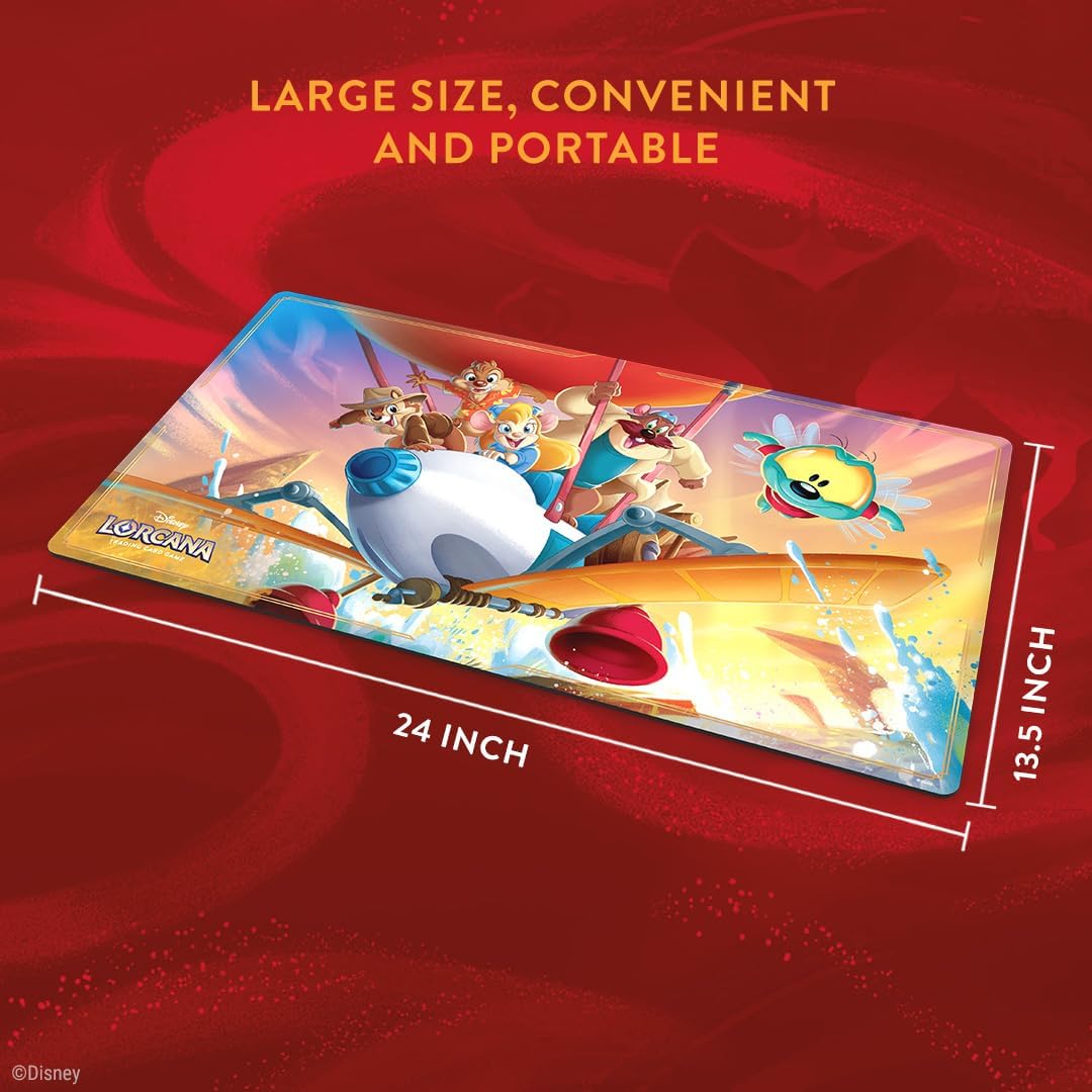 Ravensburger Disney Lorcana TCG Playmat Featuring Rescue Ranger Away | Protects Cards | Versatile Game, Desk, or Mouse Pad | Durable Non-Slip Surface | Suitable for Ages 8+