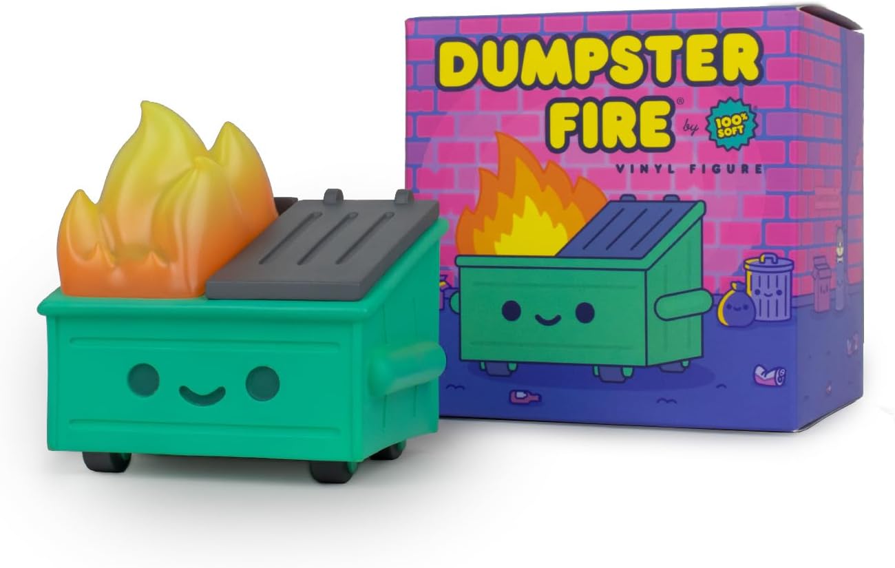 100% Soft Dumpster Fire Vinyl Figure
