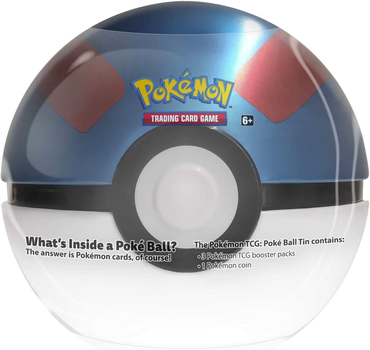 Pokemon TCG: Great Ball Tin - 3 Booster Pack, Stickers