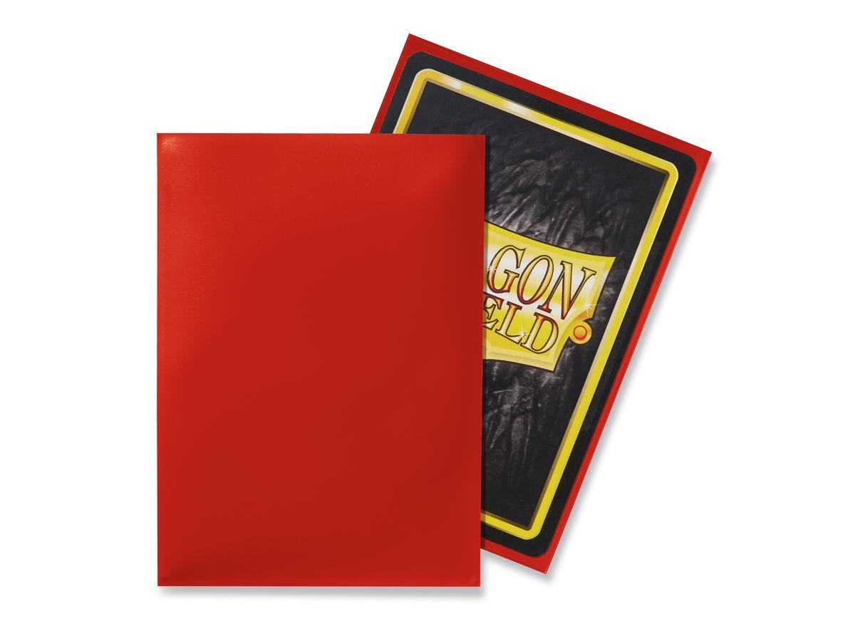 10 Packs Dragon Shield Classic Crimson Standard Size 100 ct Card Sleeves Display Case