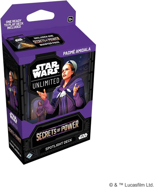 Star Wars: Unlimited TCG Secrets of Power Padmé Amidala SPOTLIGHT DECK - Pre-Built 50-Card Ready-to-Play Deck with Booster Pack, Ages 12+, 2+ Players, 20 Minute Playtime - Presale Ships 11/07/2025
