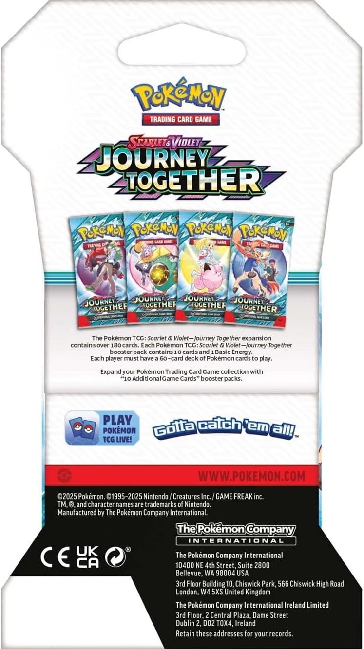 Pokemon TCG - Scarlet & Violet: Journey Together - 8 Booster Pack Lot - 80 Cards