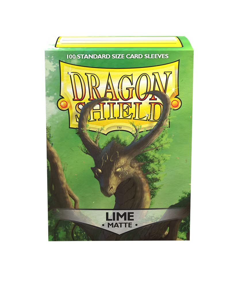 Dragon Shield Sleeves - Matte Lime 100 CT - MGT Card sleeves - Compatible with Magic the Gathering card sleeves Pokemon and other card games