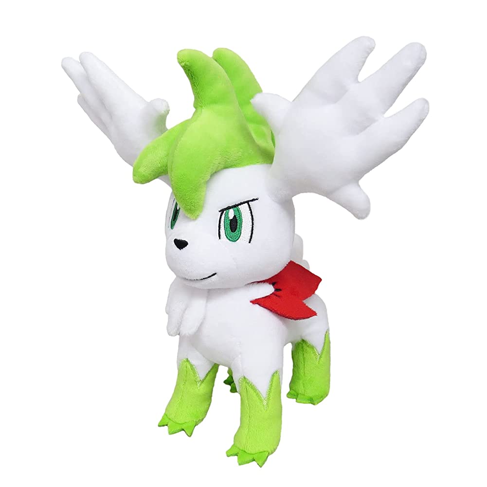Sanei Boeki PP220 Pokemon All Star Collection, Sheimi (Sky Form) (S) Plush Toy, Height 8.7 inches (22 cm)