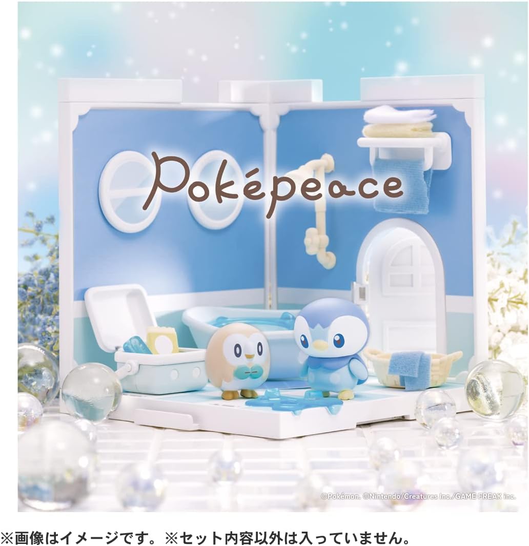 Pokemon Pocket Peace House Bathroom Piplup & Rowlet