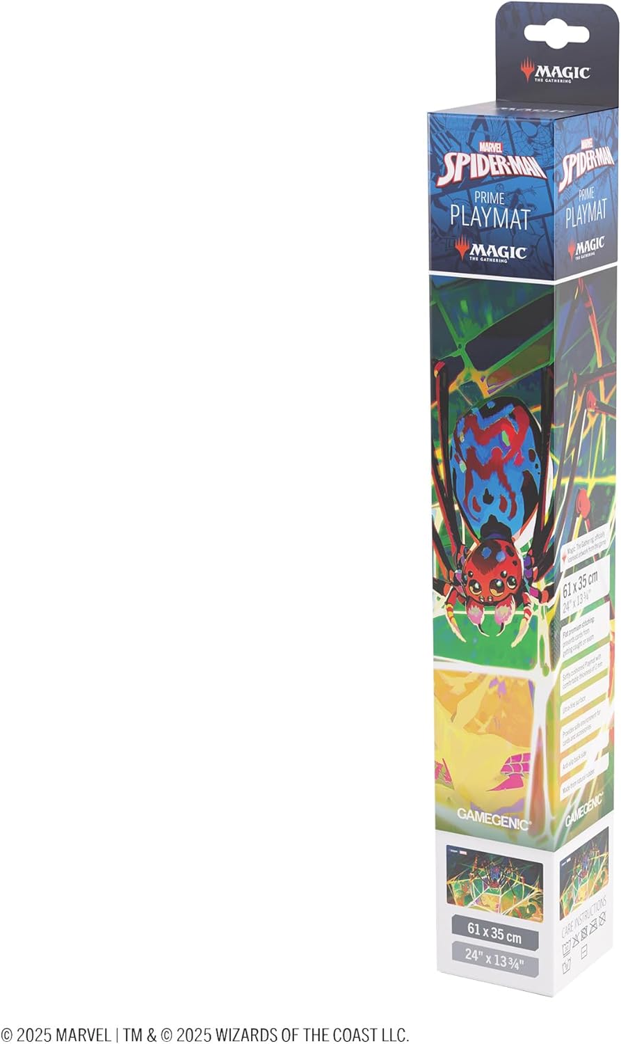 Gamegenic Magic: The Gathering Marvel's Spider-Man Spider Prime PLAYMAT - Premium 61x35cm Game Mat with Cushioning, Anti-Slip Back & Flat Stitching, Official MTG Accessory