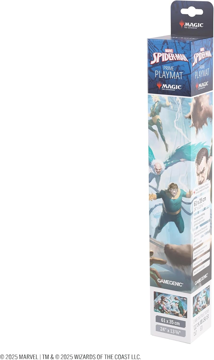 Gamegenic Magic: The Gathering Marvel's Spider-Man Sinister Six Prime PLAYMAT - Premium 61x35cm Game Mat with Cushioning, Anti-Slip Back & Flat Stitching, Official MTG Accessory