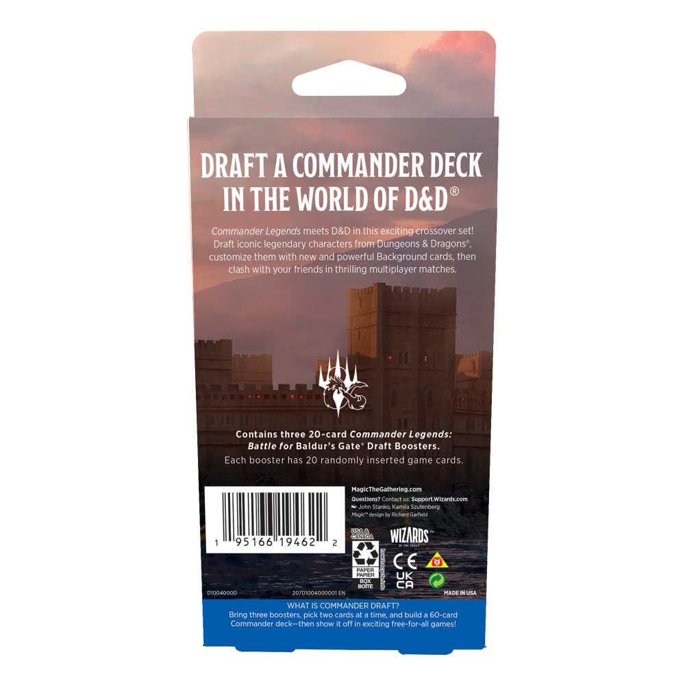 Magic: The Gathering Commander Legends: Battle for Baldur’s Gate 3-Booster Draft Booster Packs | 60 Magic Cards