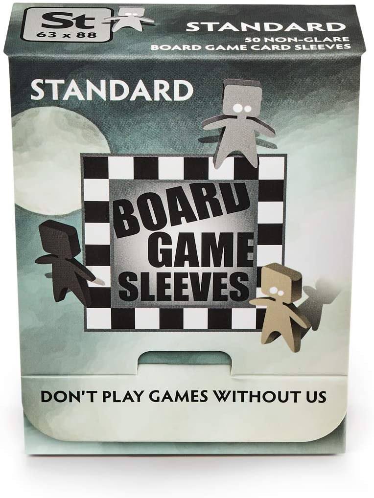 Arcane Tinmen 50ct Non-Glare Board Game Sleeves Display Case (10 Packs) - Standard