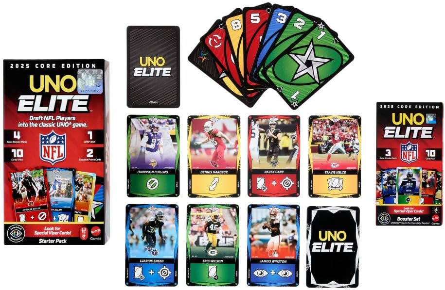 2025 UNO Elite NFL Booster Set Pack - 3 Packs - 10 Cards Per Pack