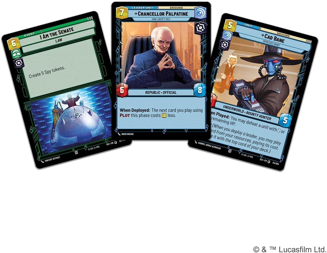 Star Wars: Unlimited TCG Secrets of Power Chancellor Palpatine SPOTLIGHT DECK - Pre-Built 50-Card Ready-to-Play Deck with Booster Pack, Ages 12+, 2+ Players, 20 Minute Playtime - Presale Ships 11/07/2025
