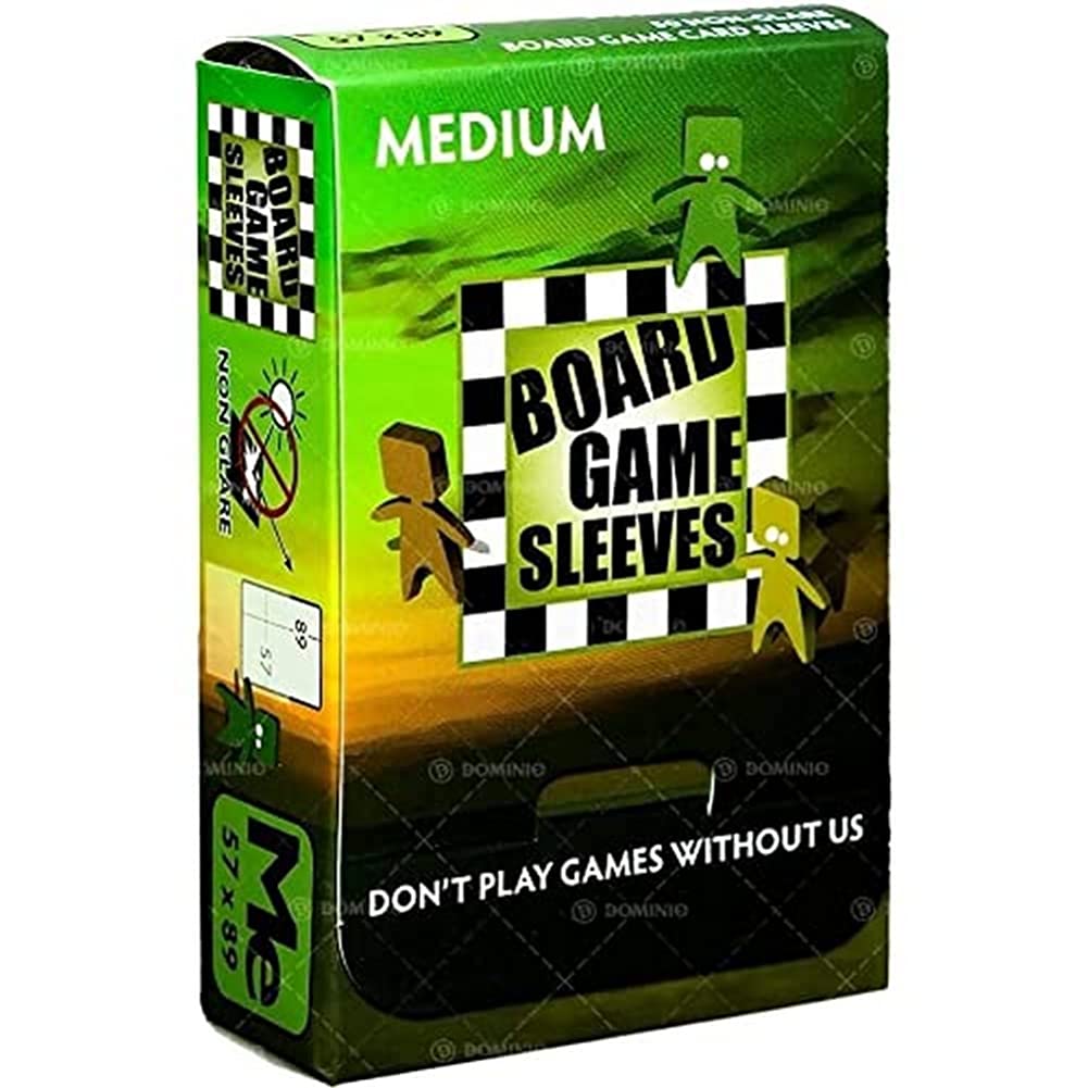 Arcane Tinmen Card Sleeves Medium Non-Glare 50 CT Card Sleeves are Smooth & Tough Compatible with Munchkin, A Game of Thrones, Ticket to Ride Variants, and More, Clear, (ART10423)