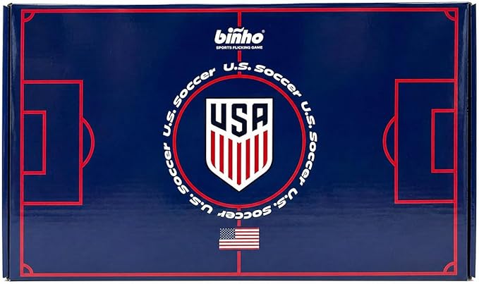 Binho Board Classic Board Game United States National Team(Main) Edition - 2-Player Fast-Paced Finger Flicker Pinball Board Games - Portable Tabletop Sports Game Set for Any Occasion