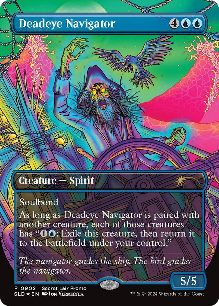 Magic the Gathering Secret Lair Promo Card - Deadeye Navigator (Rainbow Foil)