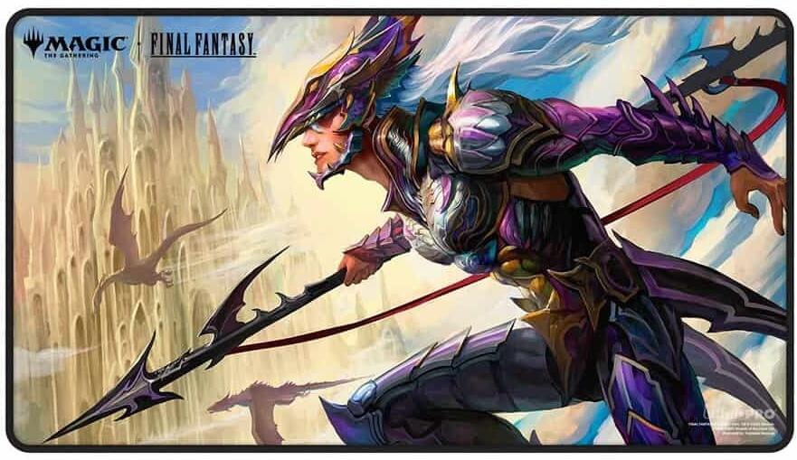 Ultra PRO - Final Fantasy x Universes Beyond Kain Highwind Black Stitched Playmat for Magic: The Gathering | Card Game Playmat, Final Fantasy Collectibles, Desk Mat Mousepad