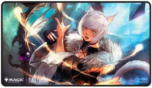 Ultra Pro Final Fantasy x Universes Beyond Y'shtola, Secret Seeker Black Stitched Playmat for Magic: The Gathering