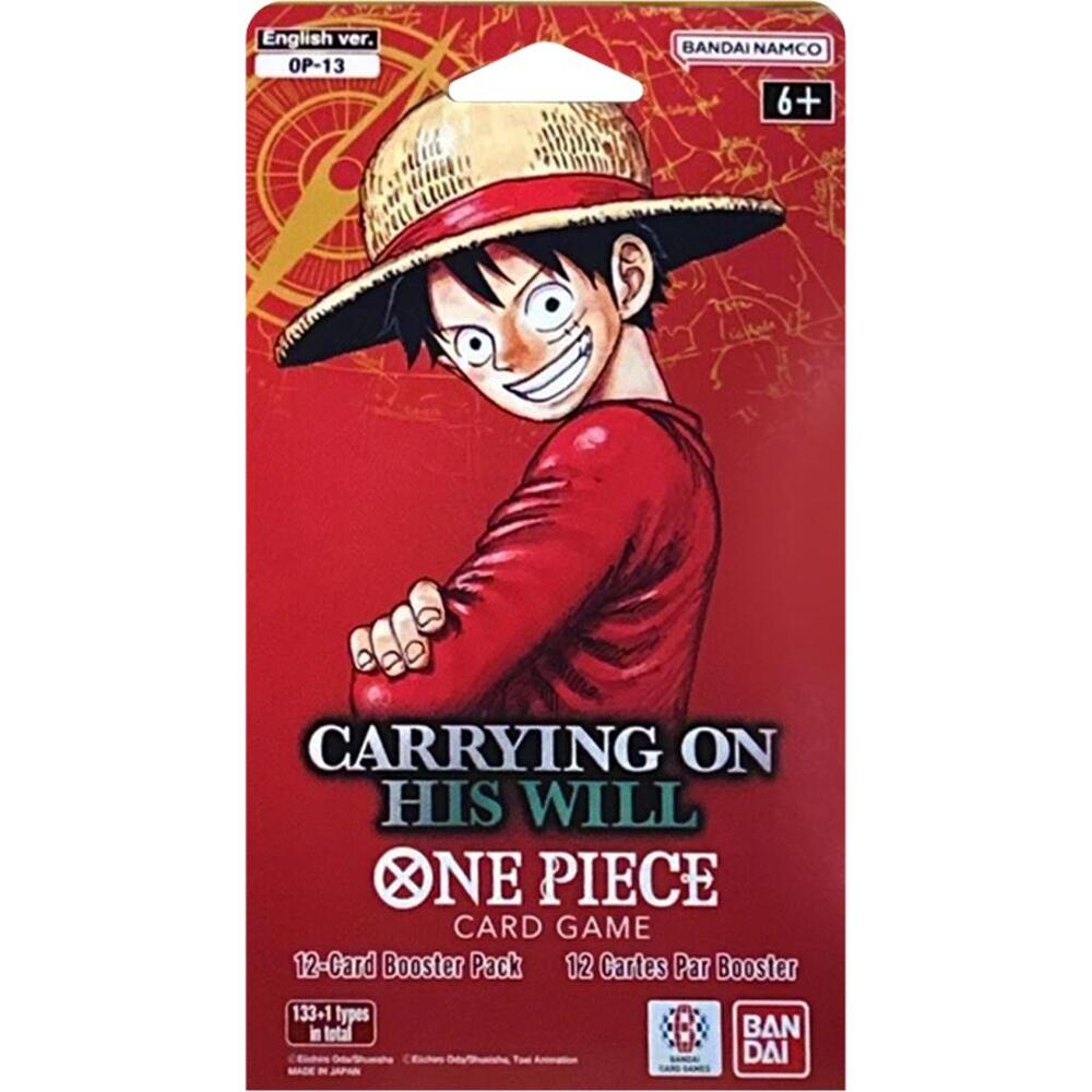 One Piece TCG: Carrying on His Will Sleeved Booster Pack (OP-13) - 12 Cards