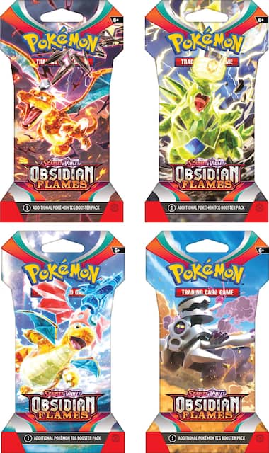 Pokemon Scarlet & Violet 3 Obsidian Flames Sleeved Booster 8 Packs