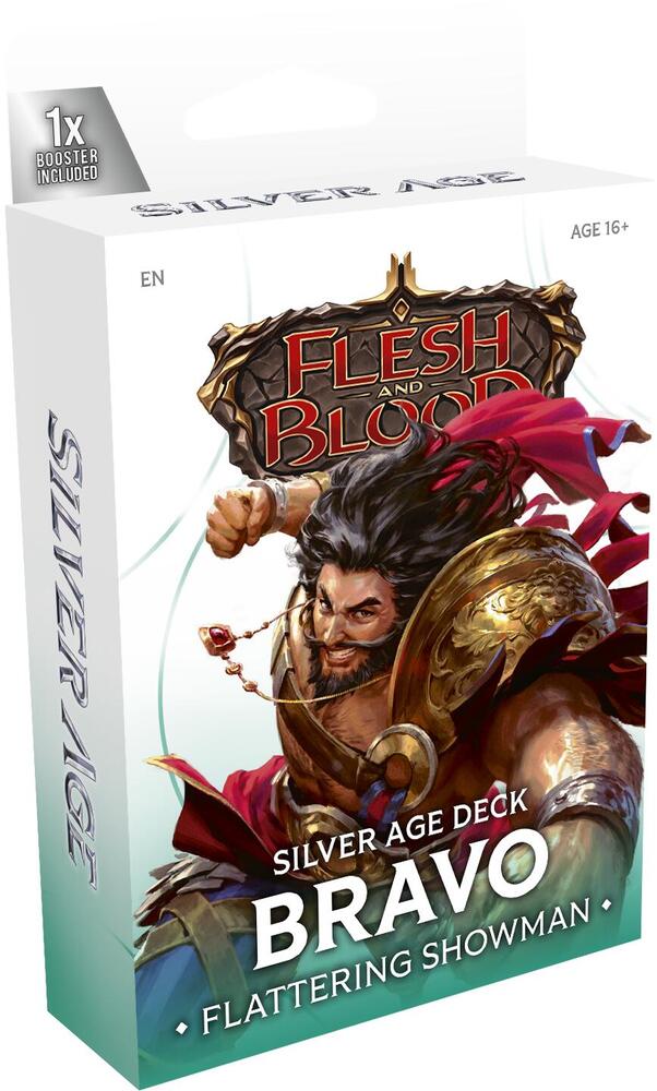 Flesh & Blood TCG Silver Age Chapter 1 Deck - Bravo, Flattering Showman (Guardian) - 60 Cards - Presale Ships 02/13/2026