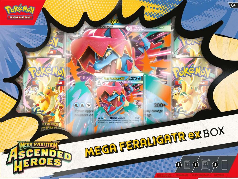 Pokemon TCG: Mega Evolution - Ascended Heroes Mega Feraligatr ex Box - Presale Ships 04/24/2026