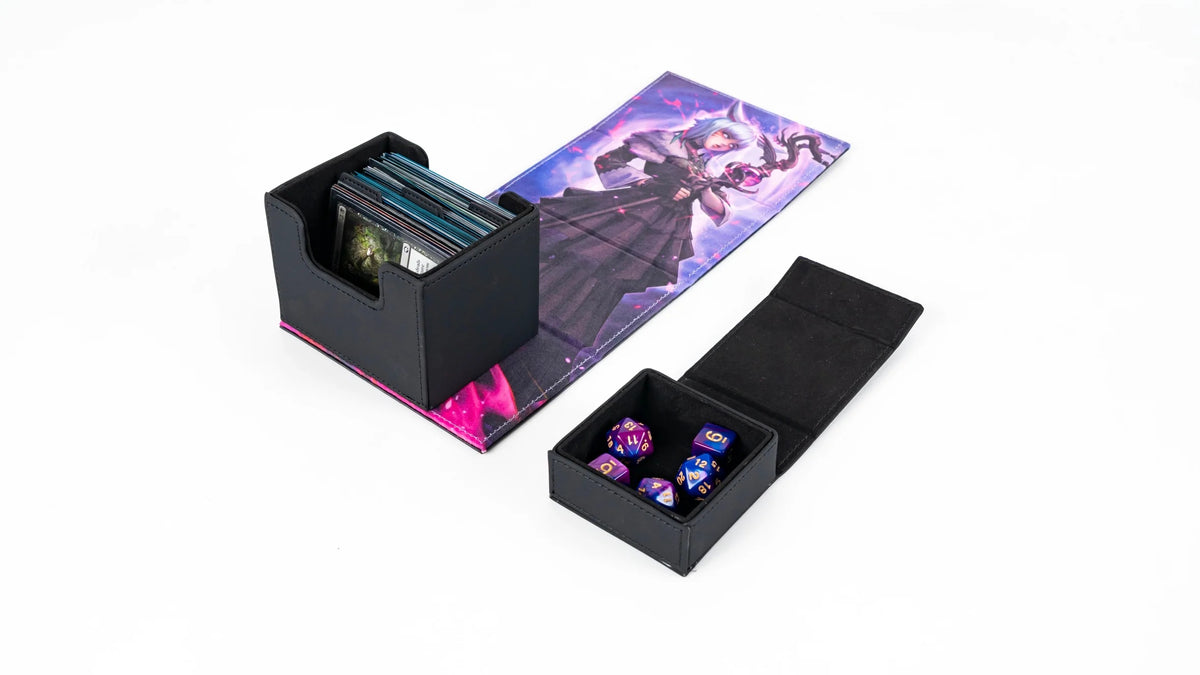 Square Enix FINAL FANTASY XIV Y’shtola Deck Case – Holds Up to 155 Single-Sleeved Cards – Includes Side Loader Divider