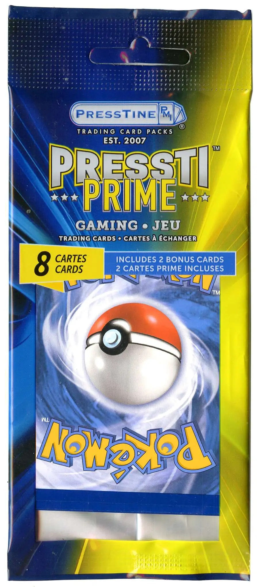Presstine Pressti Prime Pokemon TCG Mystery Pack - 8 Cards