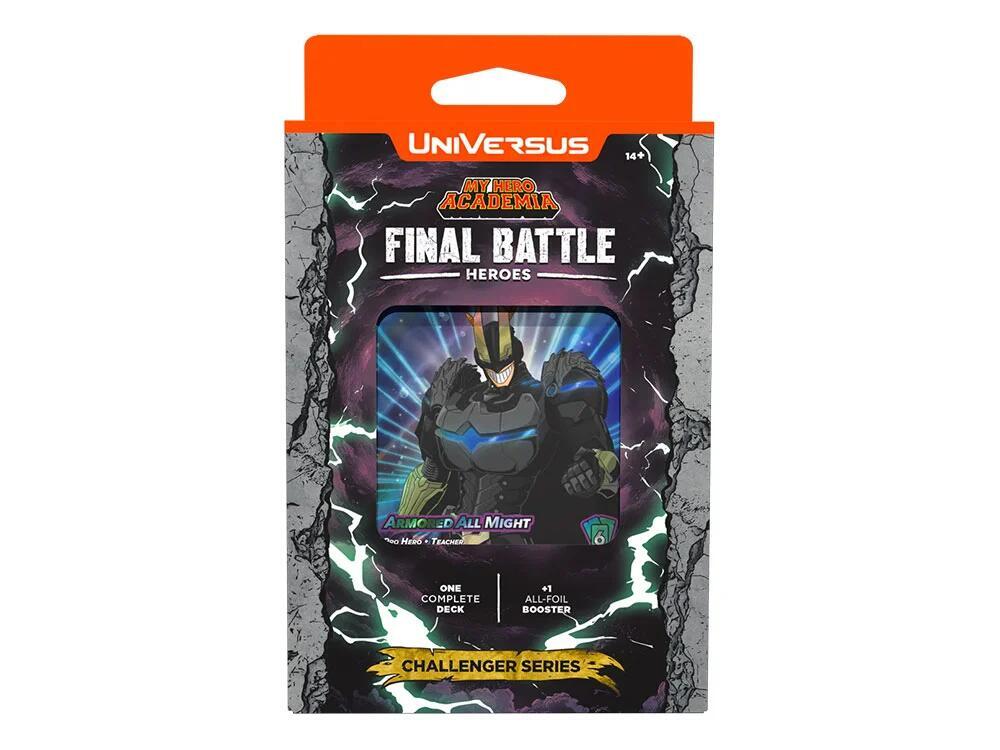 My Hero Academia Final Battle Heroes Challenger Series Deck | UniVersus Collectible Card Game | Armored All Might & Izuku Midoriya | Includes Collector Booster Pack | Ages 14+