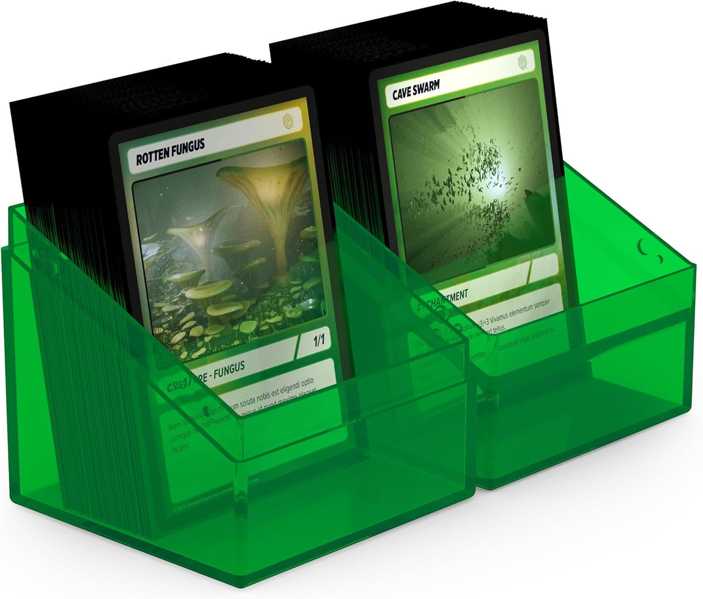 Ultimate Guard Boulder 100+ Clear, Deck Case for 100 Double-Sleeved TCG Cards, Emerald, Secure & Durable Storage for Trading Card Games, Transparent