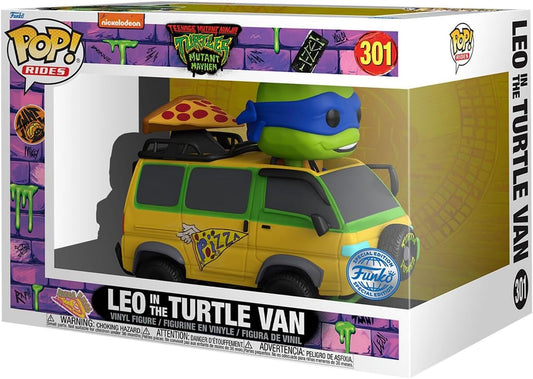 Funko Pop Ride SUPDLX! Movie: Teenage Mutant Ninja Turtle - Leonardo in Van (Exc), Collectable Vinyl Figure