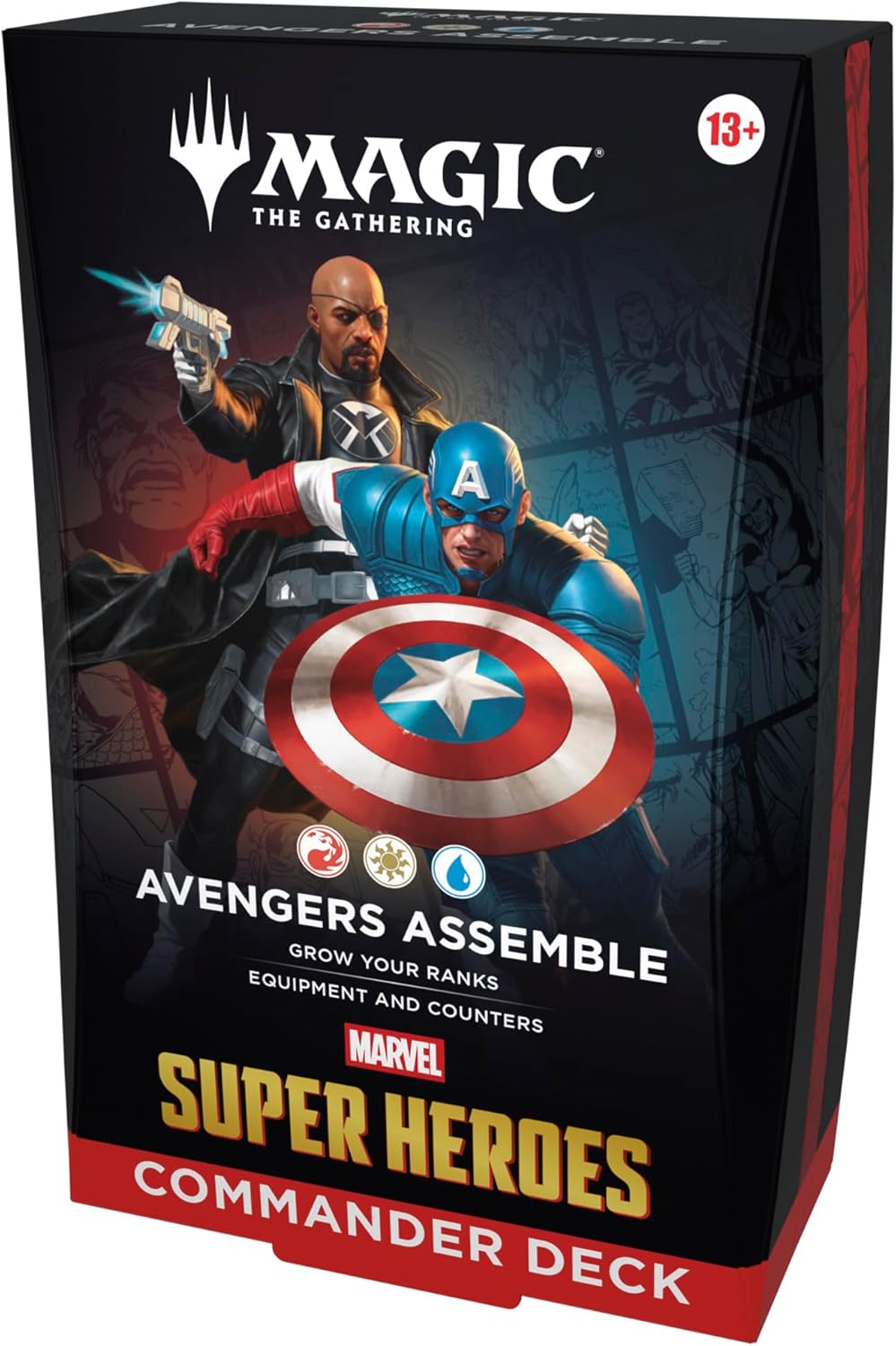 Magic: The Gathering Marvel Super Heroes Commander Deck - Avengers Assemble (100-Card Deck + Accessories)