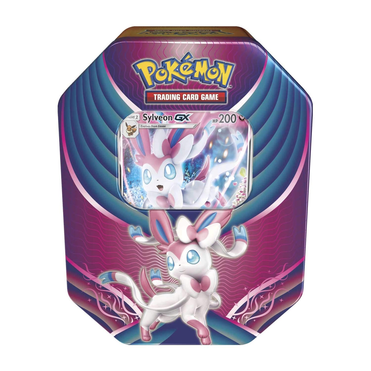 Pokemon 2018 Fall Evolution Celebration Tin- Sylveon-Gx | A Foil Gx Card | 4 Booster Pack