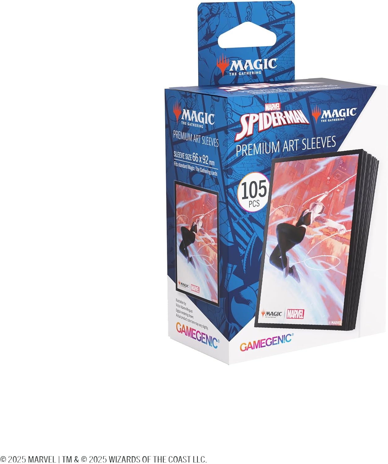 Gamegenic Magic: The Gathering Marvel's Spider-Man Premium Art Sleeves - Spider-Gwen - 105 Matte Textured Card Sleeves with Full-Color Artwork, Tournament-Ready & Plastic-Free Packaging
