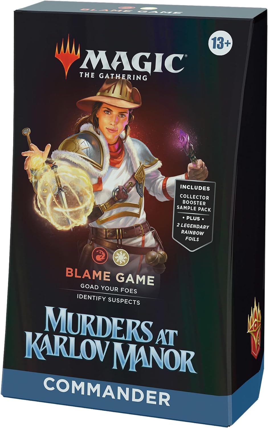 Magic: The Gathering Murders at Karlov Manor Commander Deck - Blame Game (100-Card Deck, 2-Card Collector Booster Sample Pack + Accessories)