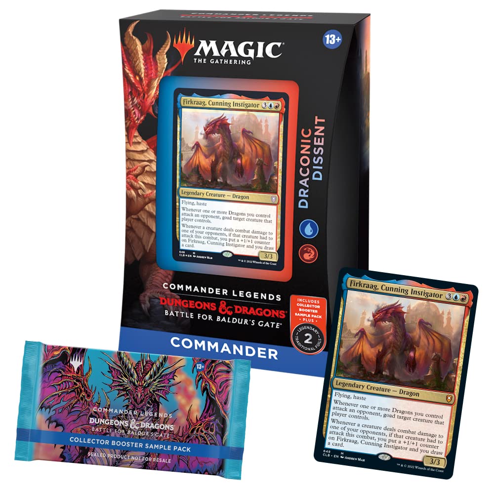 Magic: The Gathering Commander Legends: Battle for Baldur’s Gate 4 Commander Deck Bundle – Includes 1 Party Time, 1 Mind Flayarrrs, 1 Draconic Dissent, 1 Exit from Exile