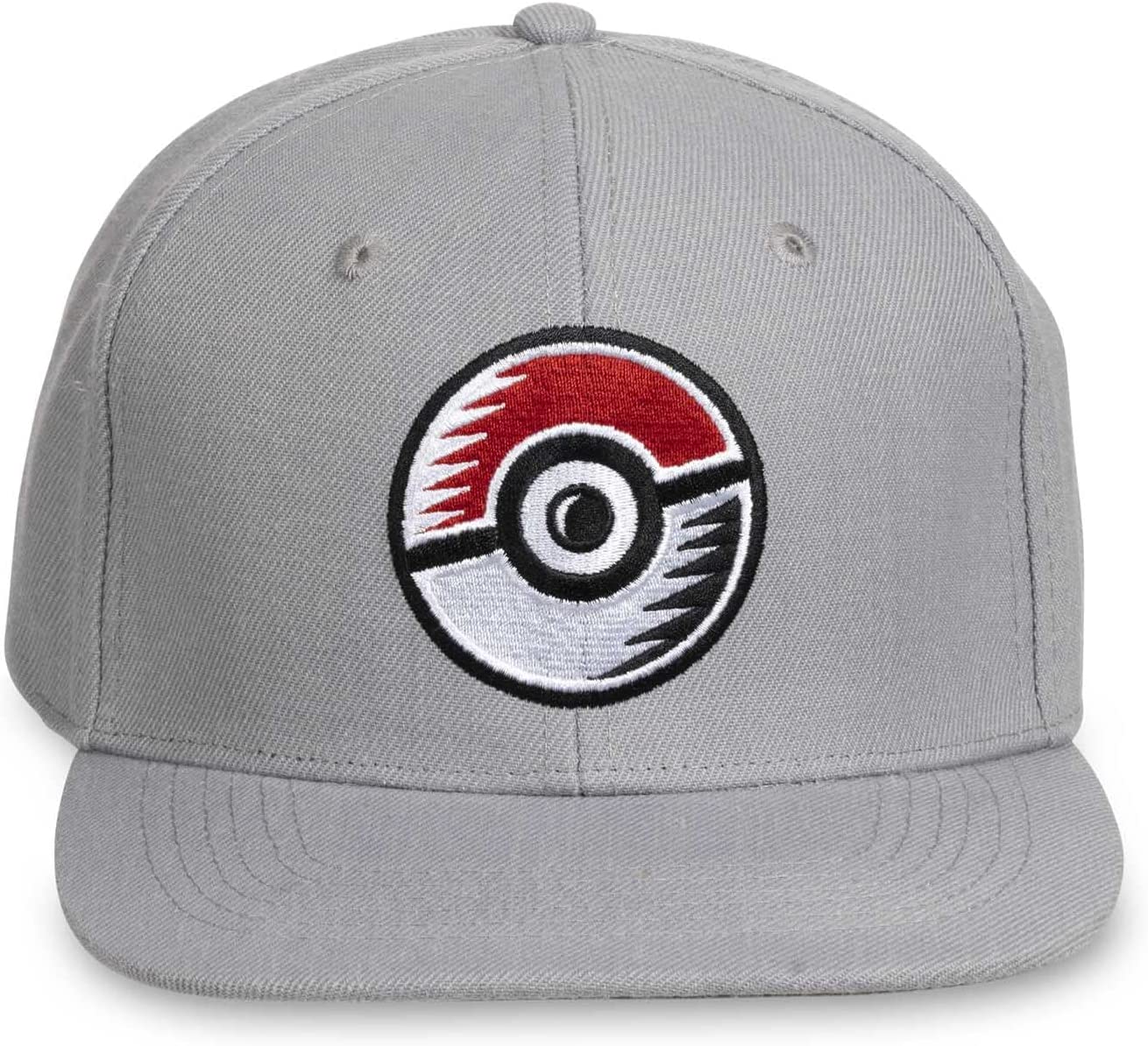 Pokemon Center Flat-Bill Hat - Poké Ball Gray