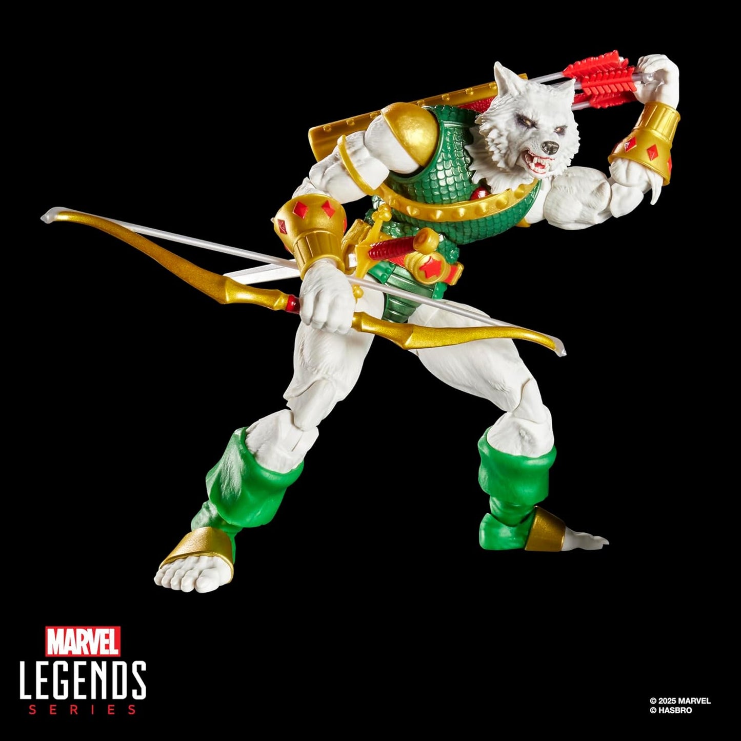 Marvel Legends Series Marvel's Spider-Man x Magic: The Gathering Man-Wolf - 6-Inch Action Figure Toy & Exclusive Foil Collectible Card Game Trading Card