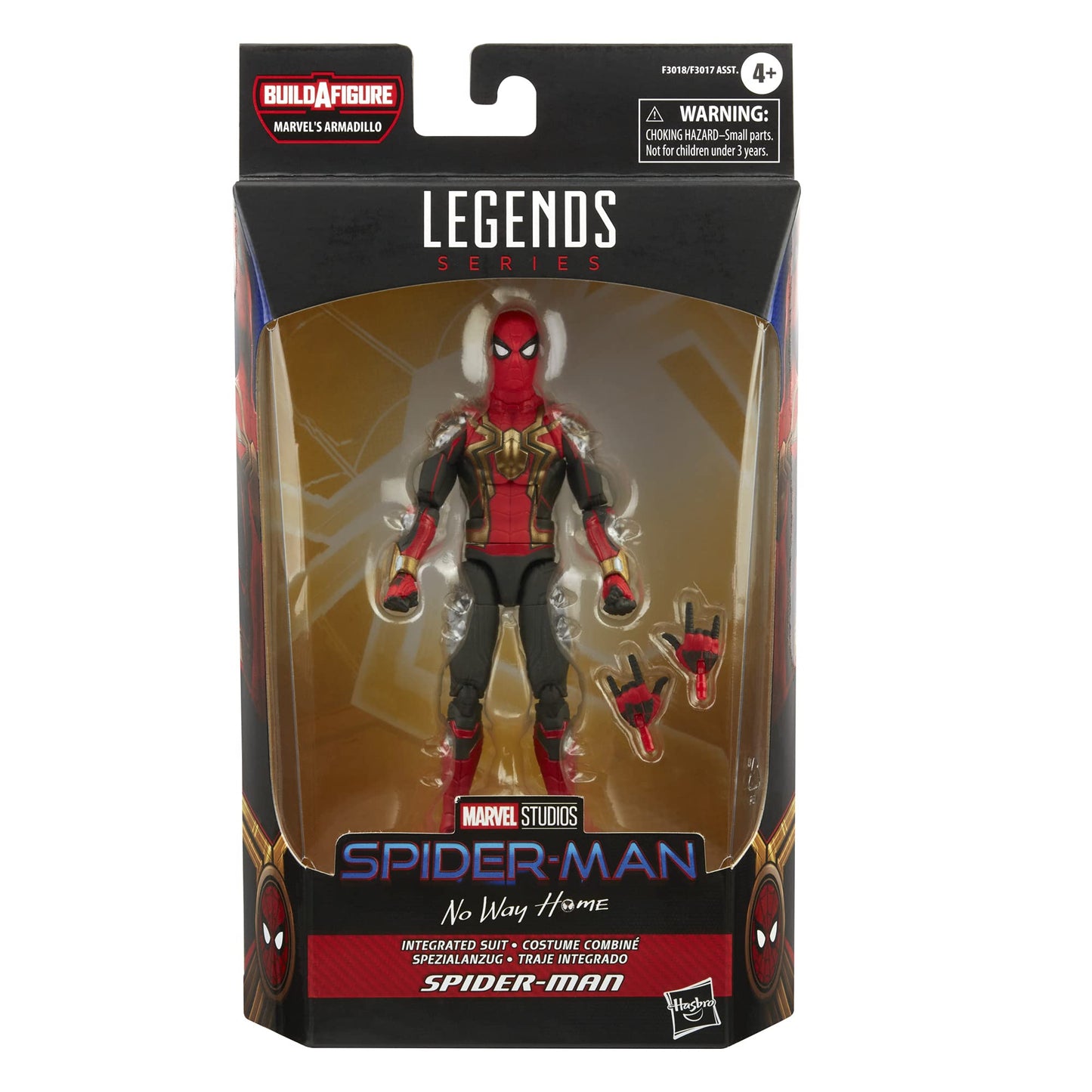Spider-Man Marvel Legends Series Integrated Suit 6-inch Collectible Action Figure Toy, 2 Accessories