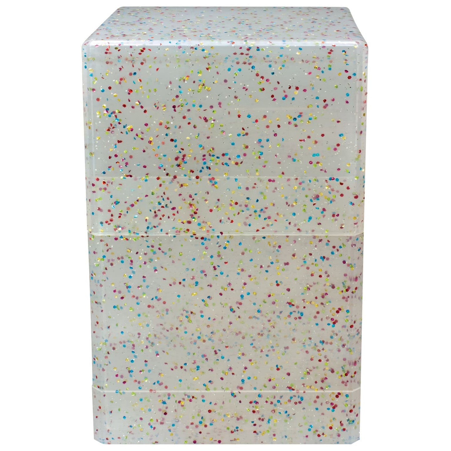 Ultra PRO - Satin Tower 100+ Card Deck Box (Glitter Crystal) - Protect Your Gaming Cards, Sports Cards or Collectible Cards In Ultra Pro's Stylish Glitter Deck Box, Perfect for Safe Traveling