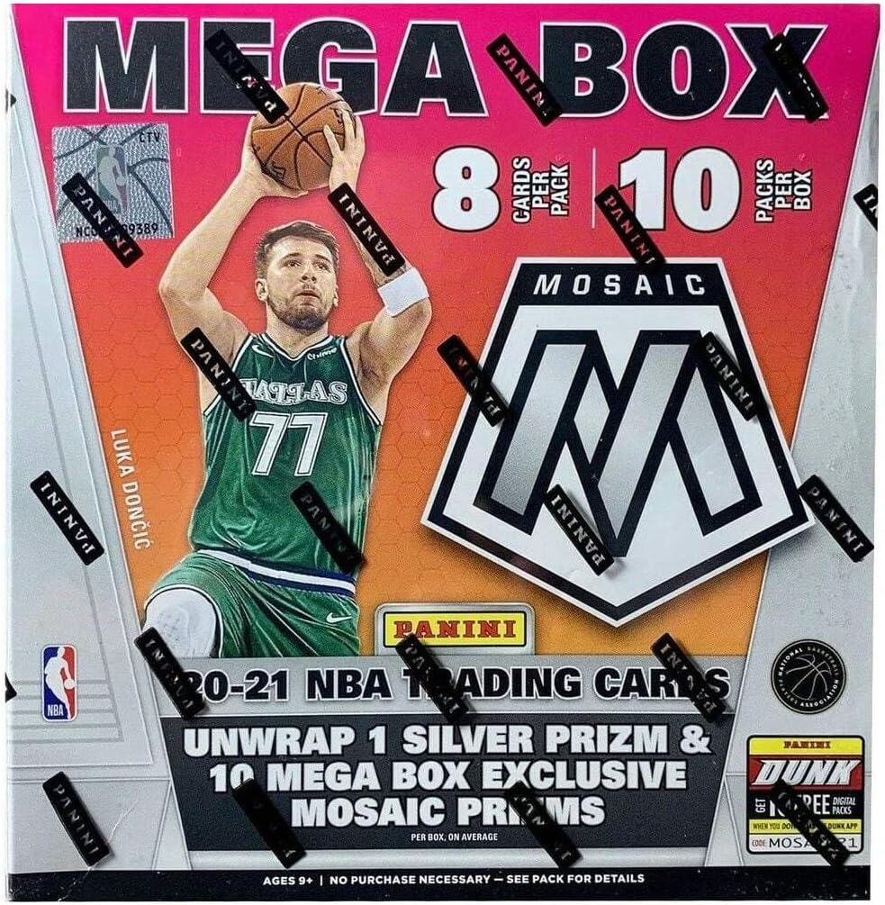 2020/21 Panini Mosaic NBA Basketball MEGA box (10 pks/bx)