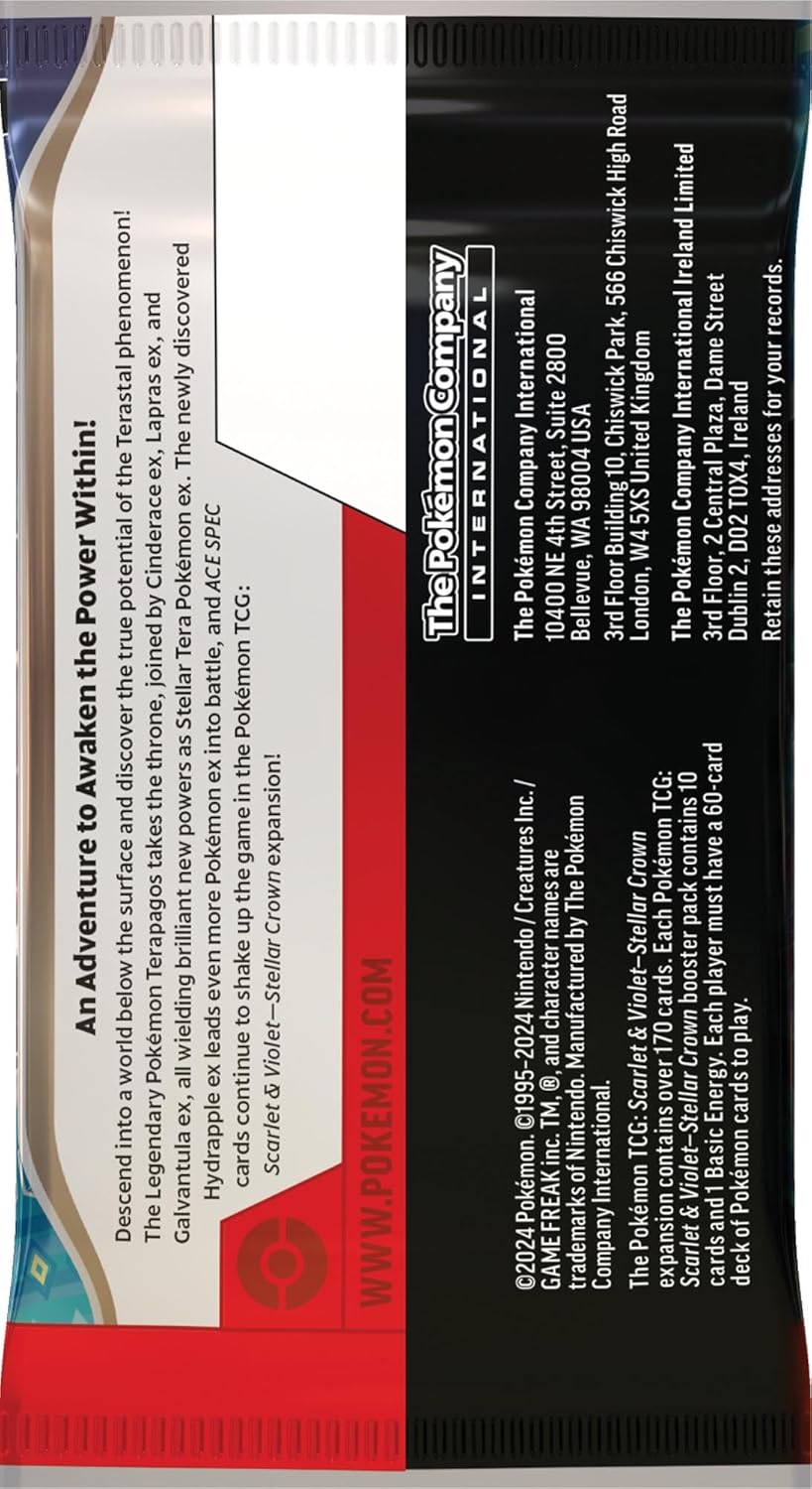 POKEMON TCG: Scarlet & Violet Stellar Crown BOOSTER PACK (1 PACK) - 10 Cards