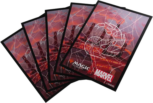 Gamegenic Magic: The Gathering Marvel's Spider-Man Premium Art Sleeves - Spider-Man Mountain - 105 Matte Textured Card Sleeves with Full-Color Artwork, Tournament-Ready & Plastic-Free Packaging